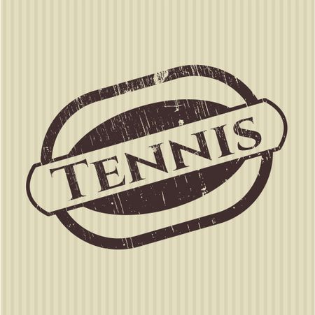 Tennis grunge style stamp