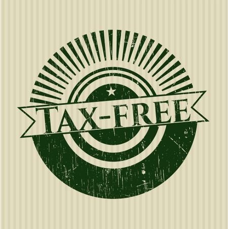 Tax-free grunge style stamp
