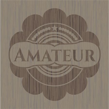 Amateur wood icon or emblem