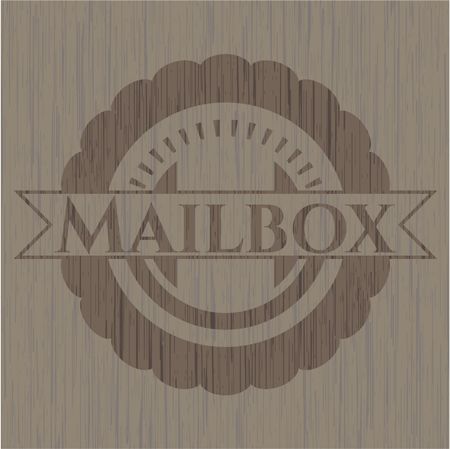 Mailbox vintage wood emblem