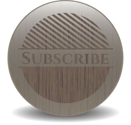 Subscribe vintage wood emblem