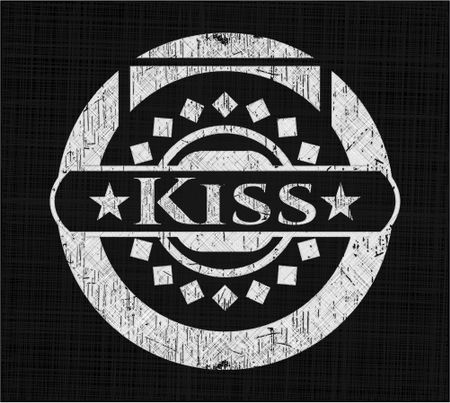 kiss-chalk-emblem-written-blackboard-418332469 Kiss chalk emblem written on a blackboard