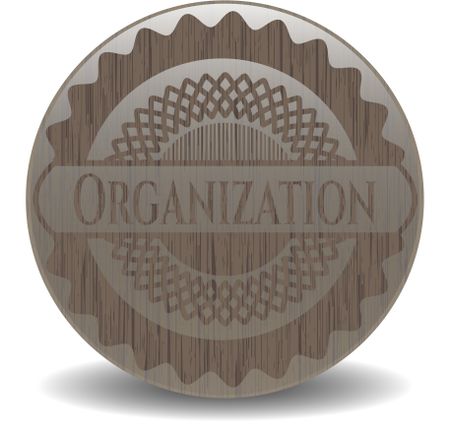 Organization retro wood emblem