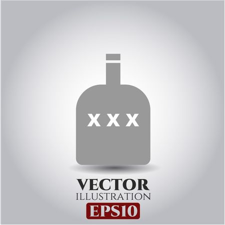 bottle of alcohol icon vector symbol flat eps jpg app
