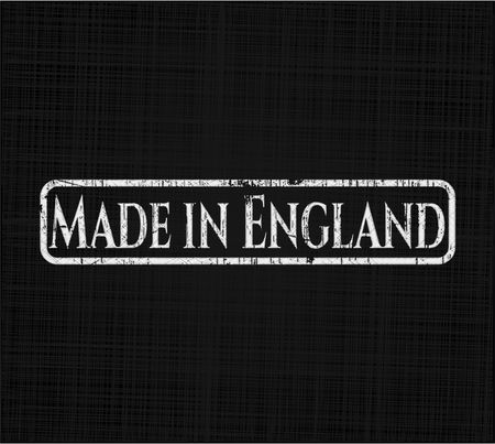Made in England chalk emblem, retro style, chalk or chalkboard texture
