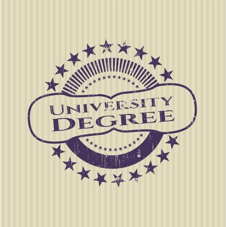 University Degree grunge style stamp