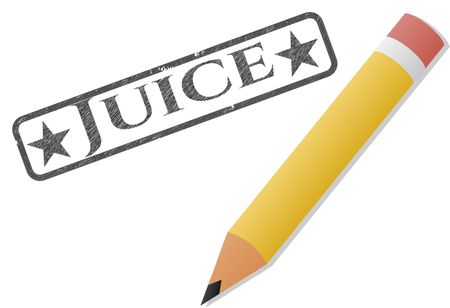 Juice emblem drawn in pencil