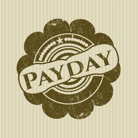Payday rubber stamp with grunge texture
