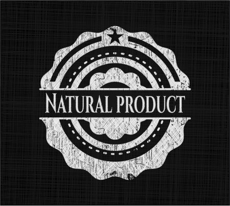 Natural Product written with chalkboard texture