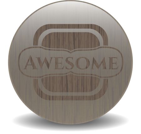 Awesome vintage wood emblem