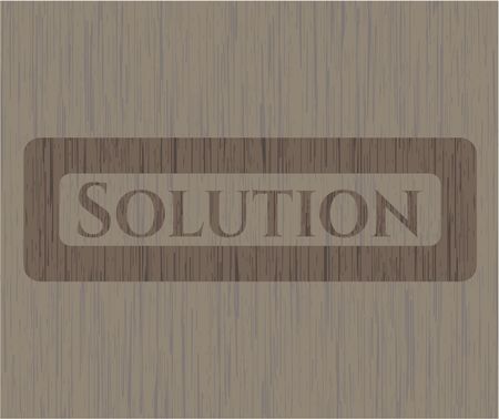 Solution vintage wood emblem