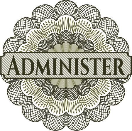 Administer rosette or money style emblem