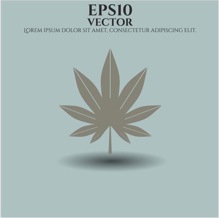 Marijuana leaf weed icon vector symbol flat eps jpg