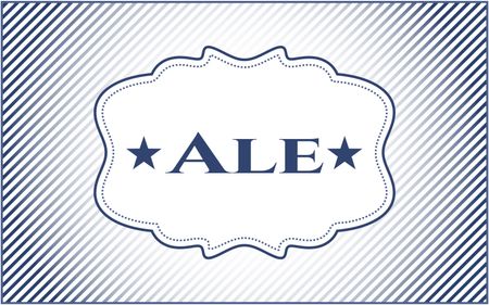 Ale card, poster or banner