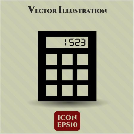 calculator icon vector symbol flat eps jpg app web concept
