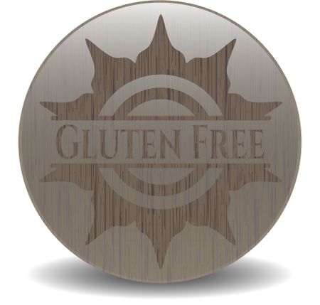 Gluten Free wood emblem. Retro