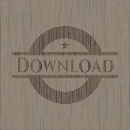 Download realistic wooden emblem