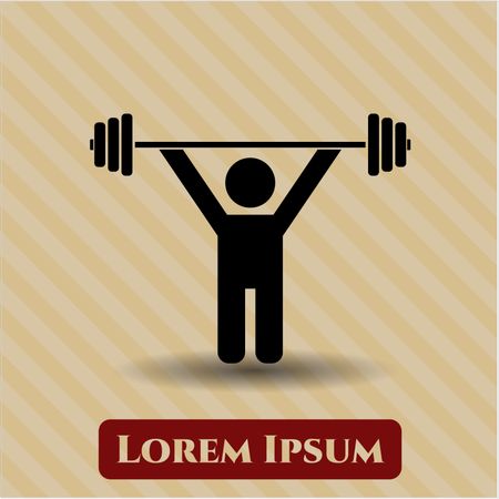 weightlifting icon vector symbol flat eps jpg app web