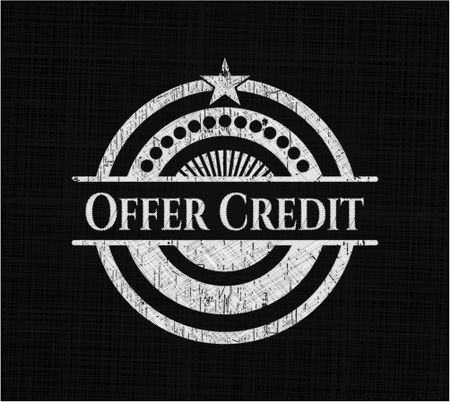 Offer Credit written with chalkboard texture