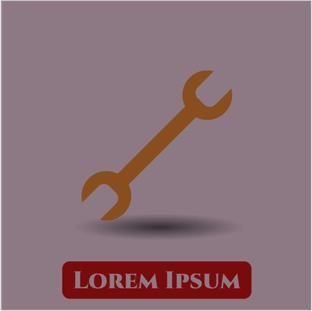 wrench icon vector symbol flat eps jpg app web concept website