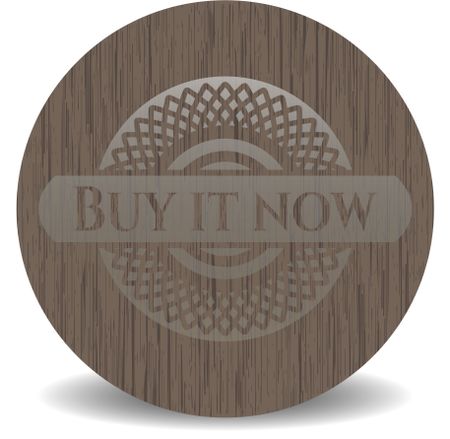 Buy it Now wooden emblem. Vintage.