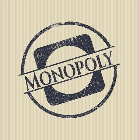Monopoly rubber seal with grunge texture
