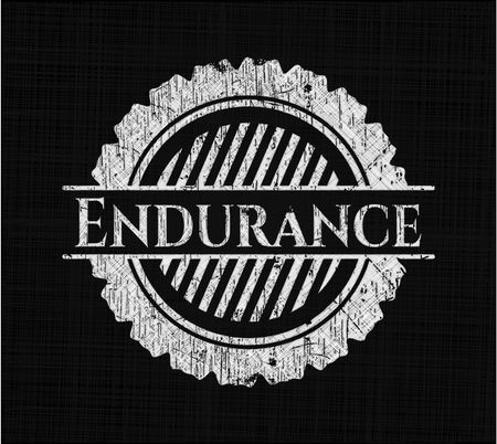 Endurance chalk emblem written on a blackboard