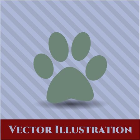 paw icon vector symbol flat eps jpg app web concept website