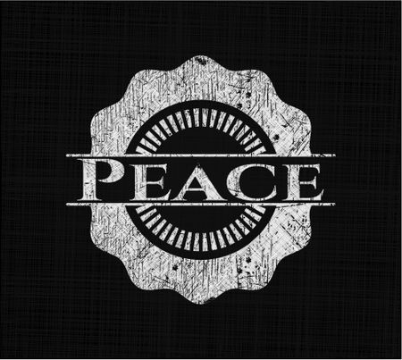 Peace with chalkboard texture