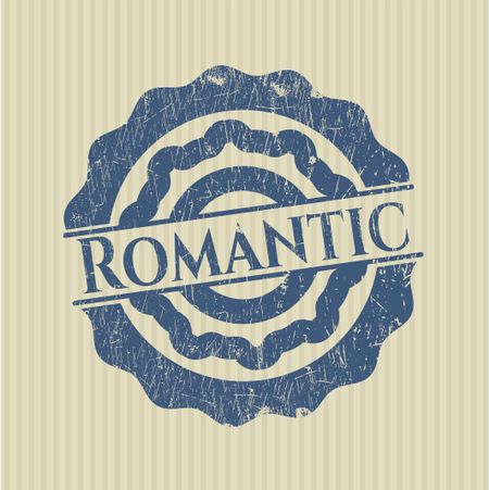 Romantic rubber grunge stamp