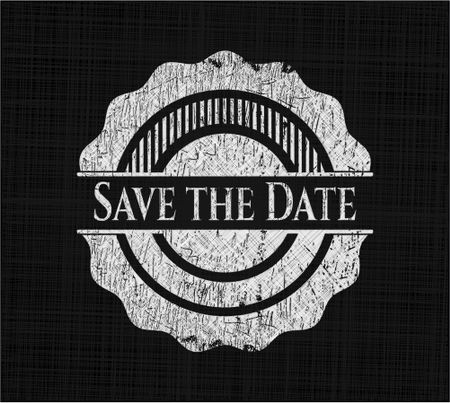 Save the Date chalk emblem