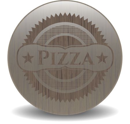 Pizza wooden emblem