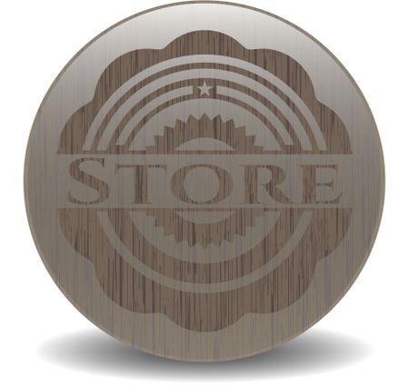 Store vintage wooden emblem
