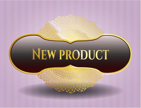 New Product gold badge or emblem