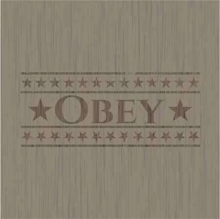 Obey wood emblem. Vintage.