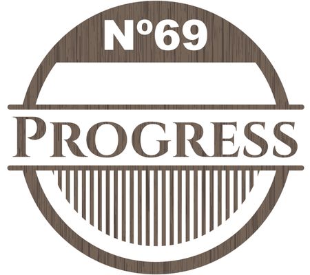 Progress wood emblem. Vintage.
