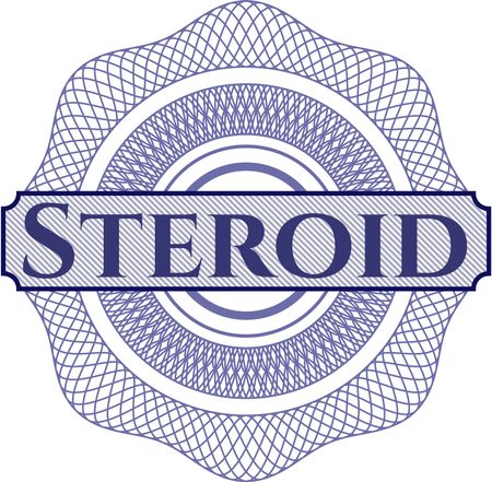 Steroid inside money style emblem or rosette