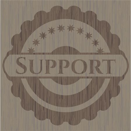 Support wood emblem. Retro