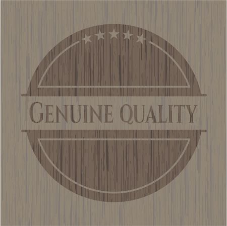 Genuine Quality wood emblem. Retro
