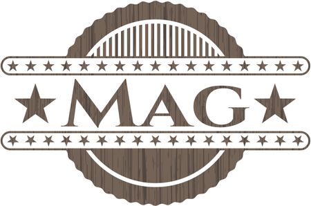 Mag wood emblem. Retro