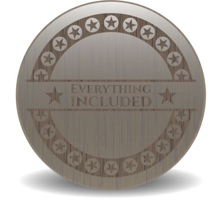 Everything included vintage wooden emblem