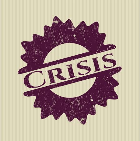 Crisis grunge stamp