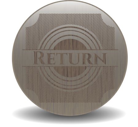 Return retro wood emblem