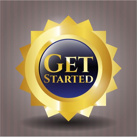 Get Started gold emblem