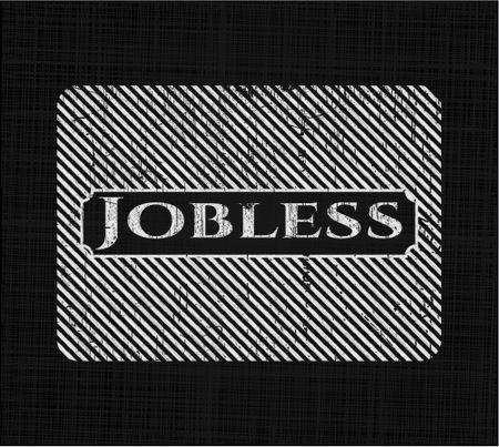 Jobless chalkboard emblem