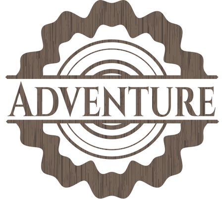 Adventure realistic wooden emblem