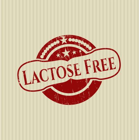 Lactose Free rubber grunge texture stamp