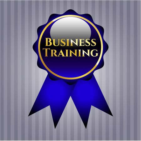 Business Training gold emblem or badge