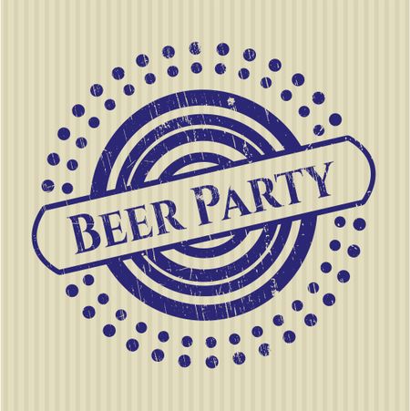 Beer Party rubber grunge texture stamp