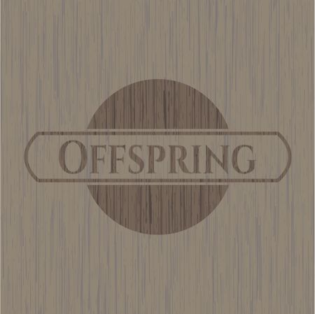 Offspring realistic wooden emblem